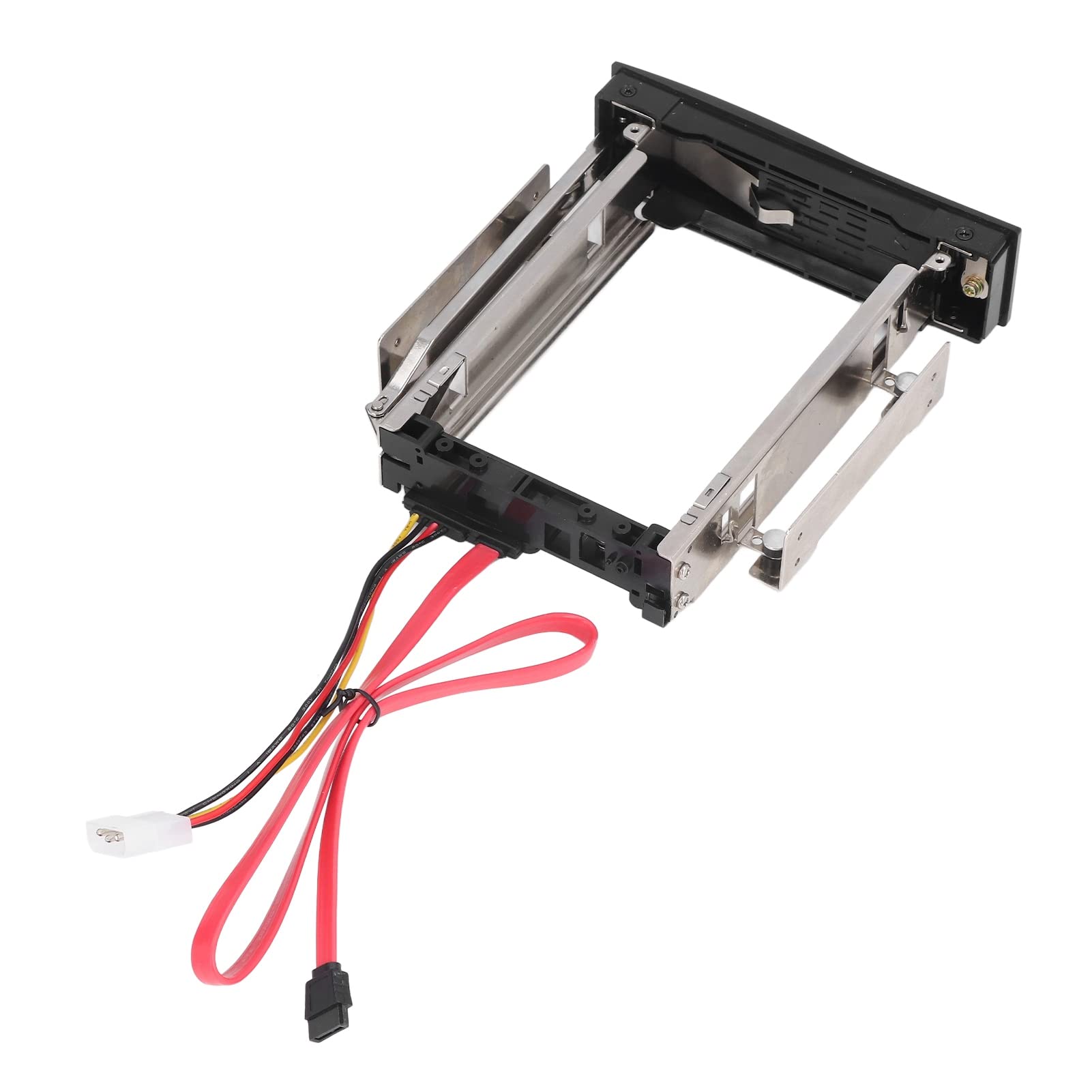 Hot Swap Rack, Internal SATA Hard Drive Adapter Stainless Steel Support SATA II Hot Swap 3Gbps 5.25 Trayless Mobile Rack for 3.5in HDD