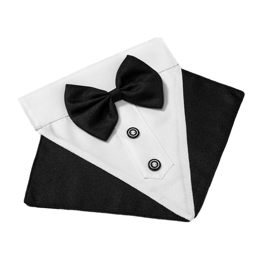 YOFASEN Dog Adjustable Bowtie Collar - Pet Dog Bandanas Neckerchief Scarf Bibs Collar with Bow Tie for Small to Large Dogs