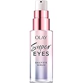 Olay Super Eye Serum - Vitamin C, Caffeine, Niacinamide, Amino Peptide, Aloe Vera - Brightens Dark Circles, Anti-Wrinkle, Anti-Aging, Brightening, Smooths Fine Lines, Firming, Hydrating, 0.45 Oz
