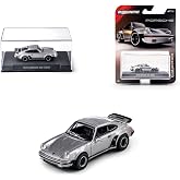 Majorette Collection &ndash; 1975 Porsche 930 SPDER 1:64 Die-Cast Model Car with Rubber Tires &amp; Display Case, for Collectors &amp; Adults