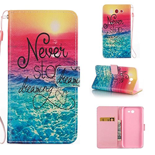 Samsung Galaxy J7 V Case,Galaxy J7 Case,[Flip Wallet Case] PU Leather Stand Protector Shell Cover Case for J7 V / J7 Prime / J7 2017