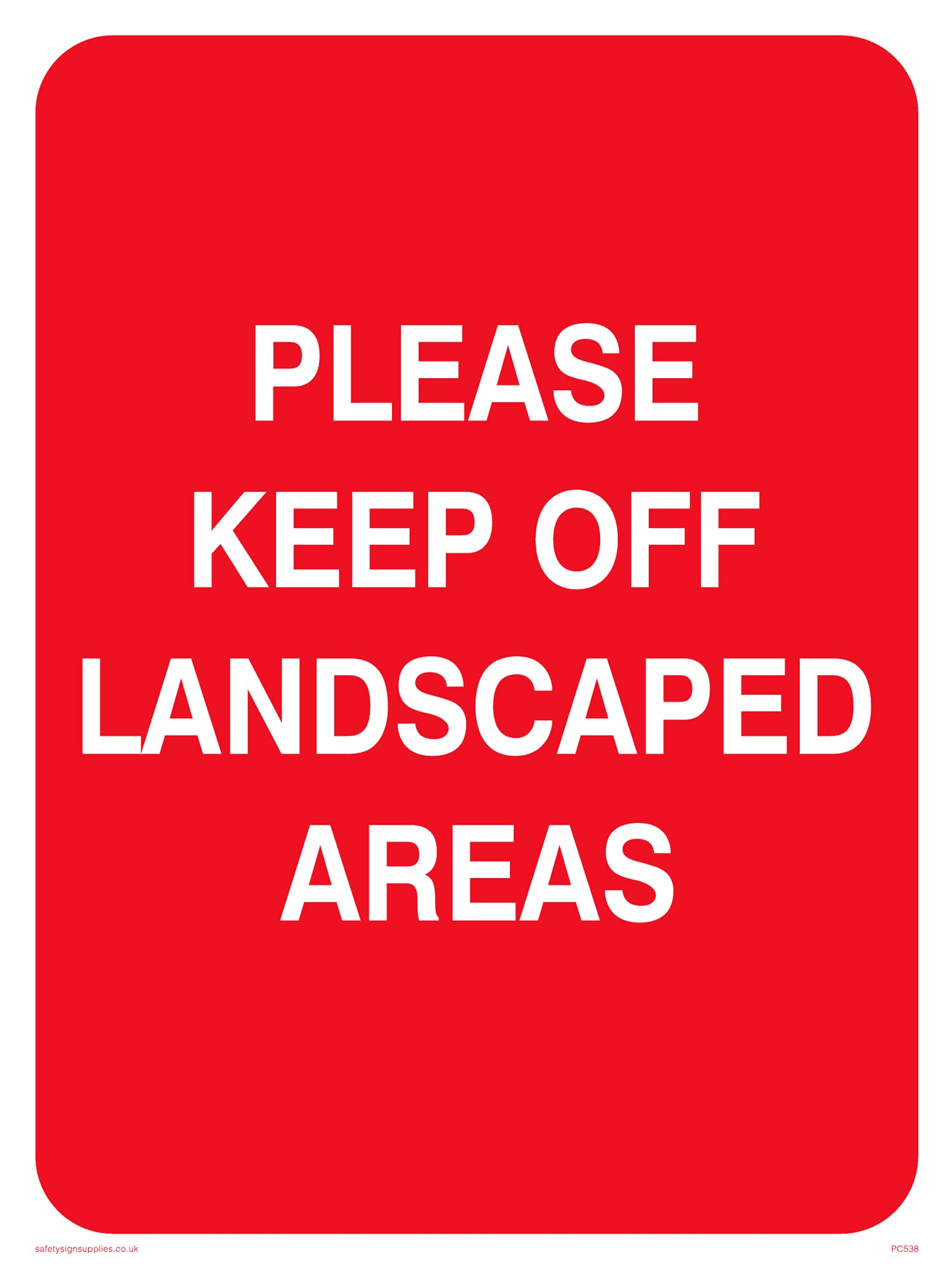 Pack of five - Keep Off Landscaped Areas Sign - 150x200mm - A5P