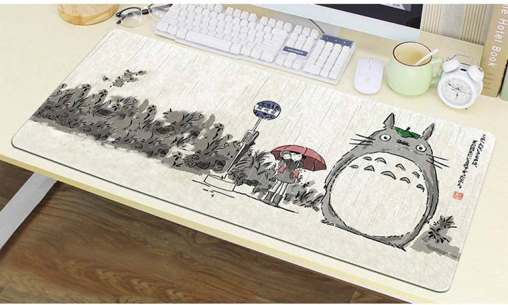 Totoro Mouse Pad Large Anime mouse pads 800 * 300Mm Non-Slip Waterproof Applicable Computer Office Desk Desk Mat-E 900X400x3Mm
