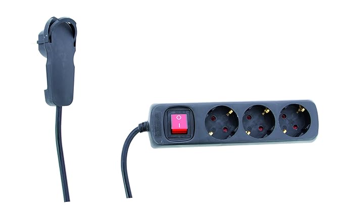 STECKDOSENLEISTE REV_0012326514 | 3 fach Steckdose ? Mehrfachsteckdose mit Schalter und REV-Flachstecker | Kindersicherung | 