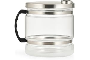 CO-Z 1.6 gal Water Container for Distiller, 6L Glass Distilled Water Container with Nonskid Bottom, Countertop Replacement Di