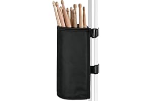 Gainspra Drumstick Holder Bag - Drum Stick Holder with Straps for Drum Kit & Music Stand, Portable Drumstick Bag Holds up to 