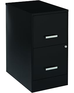 Amazon Com Office Dimensions 22 Deep 2 Drawer Metal Soho Vertical File Cabinet Inch Black Sports Outdoors