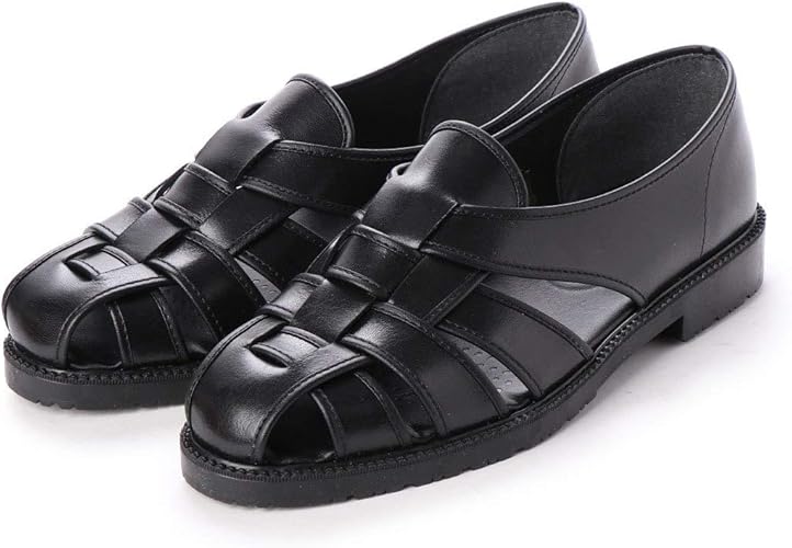 Amazon カメサンダル Kamesandal 1000 本革 ドライバーサンダル 日本製 ブラック スリッパ ルームシューズ