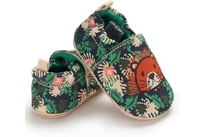 COSANKIM Infant Baby Boys Girls Slipper Soft Sole Non Skid Sneaker Moccasins Toddler First Walker Cirb House Shoes