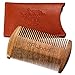 BFWood Pocket Beard Comb – Sandalwood Comb with PU Leather Case