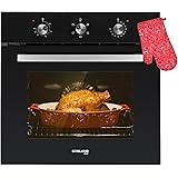 24'' Single Wall Oven, GASLAND Chef ES606MB 24 Inch Built-in Electric Ovens, 240V 2000W 2.3Cu.f 6 Cooking Functions of Grill 