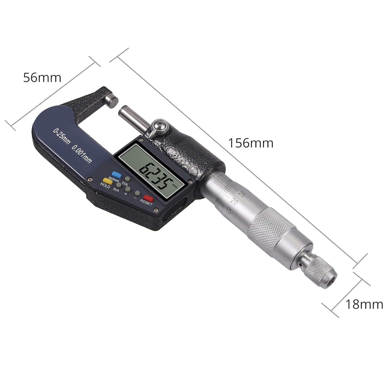 Proster 025mm Multifunction Digital Micrometer 0.001mm Electronic