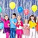 4 Pack Foil Curtains Metallic Fringe Curtains Shimmer Curtain for Birthday Wedding Disco Party Decorations (Blue)