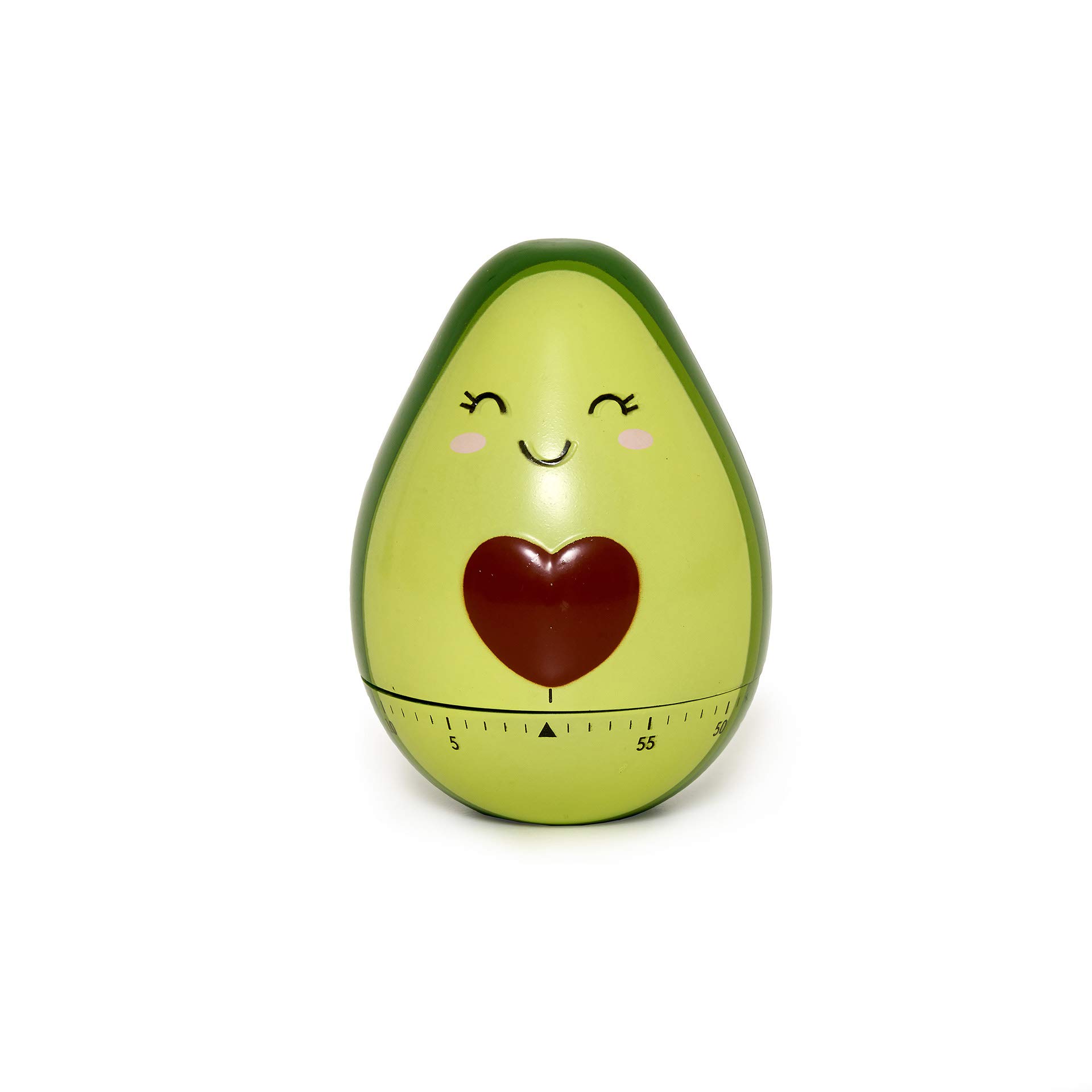Legami Kitchen Timer, Manually Adjustable, 60 Minutes, Battery-Free, Dia 6 cm, Avocado Theme