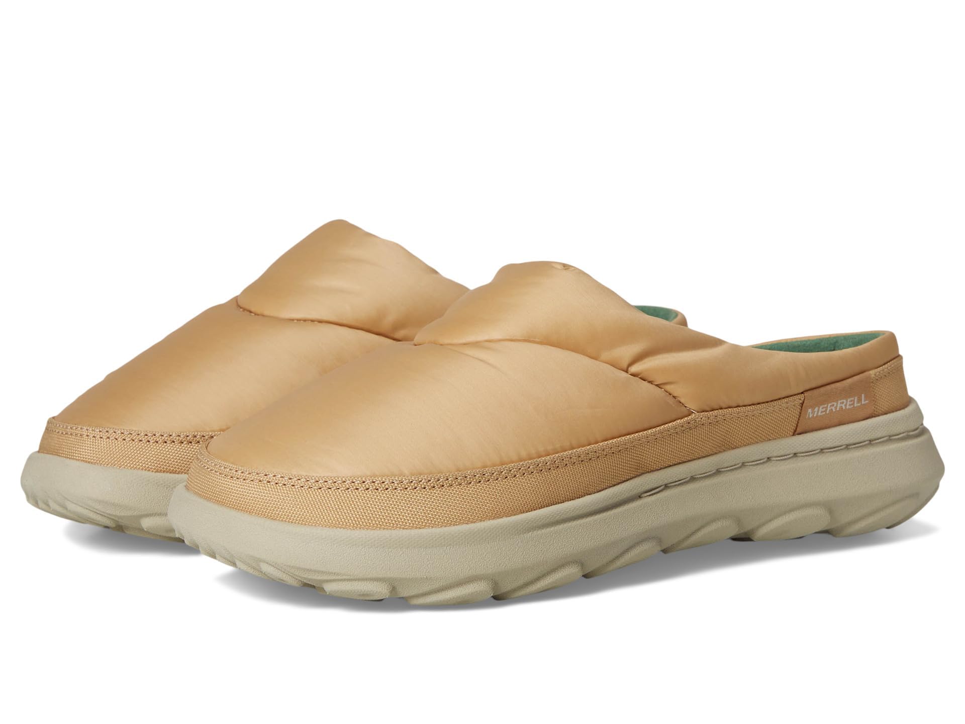 Merrell Women’s Hut Moc 2 Quilted Slide Slipper, Tan, 6.0