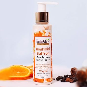 NutriGlow Luxury Skincare Kashmiri Safforn Sun Screen SPF 50 | PA+++