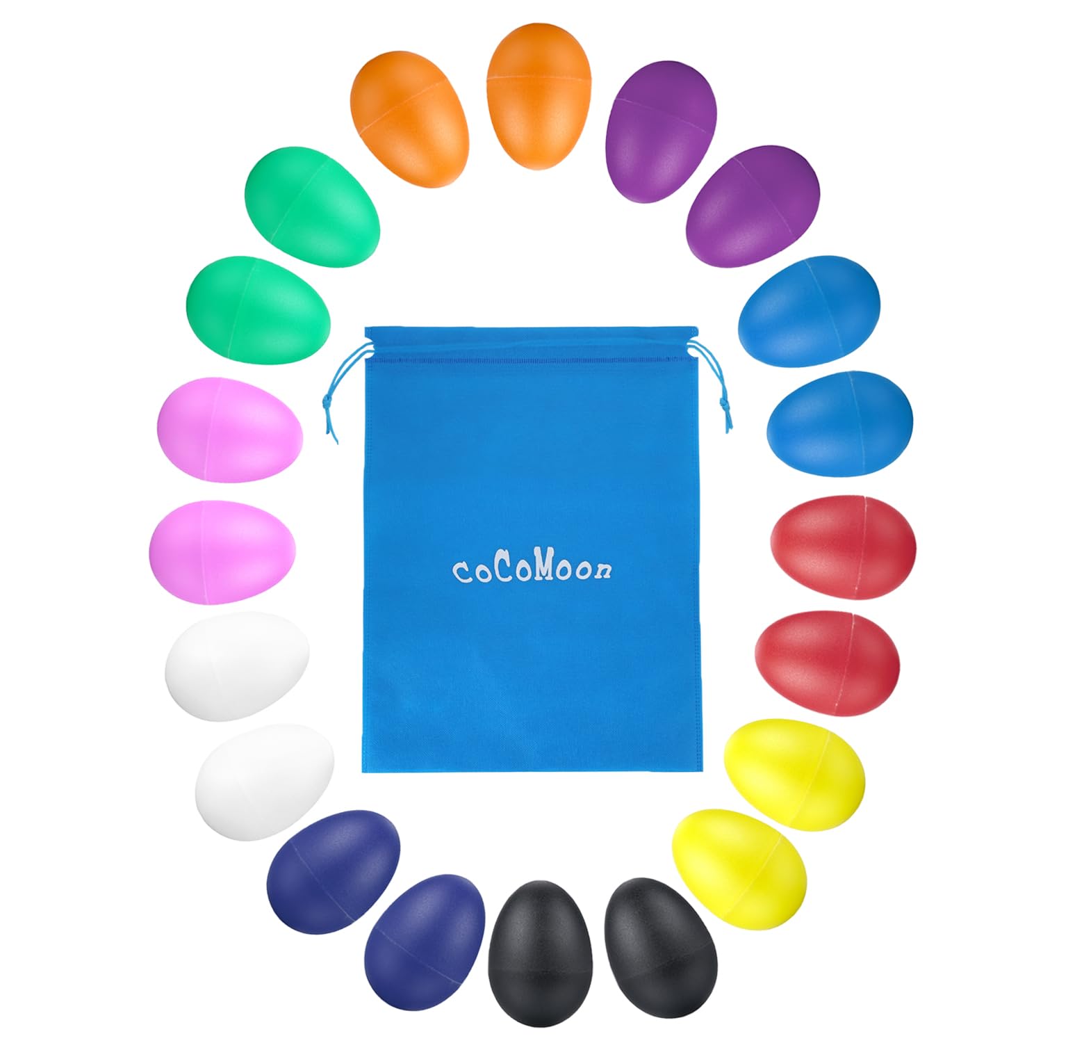 Photo 1 of COCOMOON Egg Shakers Musical Instruments for Babies- 20Pcs Musical Maracas Percussion Instrument (10 Colors) Easter Egg Plastic Egg Shakers Kids Toys