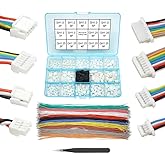 GH1.25 to SH1.0 Pre-Crimped Cables and Connectors Kit Compatible with JST GH 1.25mm and JST SH 1.0 mm for Pixhawk Cube 6C 6X 