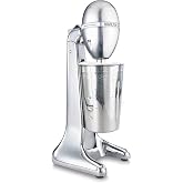 Hamilton Beach DrinkMaster Retro Milkshake Maker &amp; Electric Drink Mixer | Drink Mixer, Milkshake Maker, Milk Frother | 2 Speeds | Extra-Large 28 oz. Stainless Steel Cup | Classic Chrome | 730N