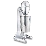 Hamilton Beach DrinkMaster Electric Drink Mixer, Retro Milkshake Maker & Milk Frother, 2 Speeds, Extra-Large 28 oz. Stainless Steel Cup, Classic Chrome