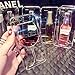 Rihan 3D Design Flowing Liquid Red Wine Glass Design Transparent Plastic Case for iPhone 7 iPhone 8 (Wine Glass)