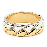 STORYJEWELLERY Chunky Rings, Mixed Metal Ring, Two Tone Ring Bands for Women, Silver and Gold Plated Statement Rings, Gifts for Women