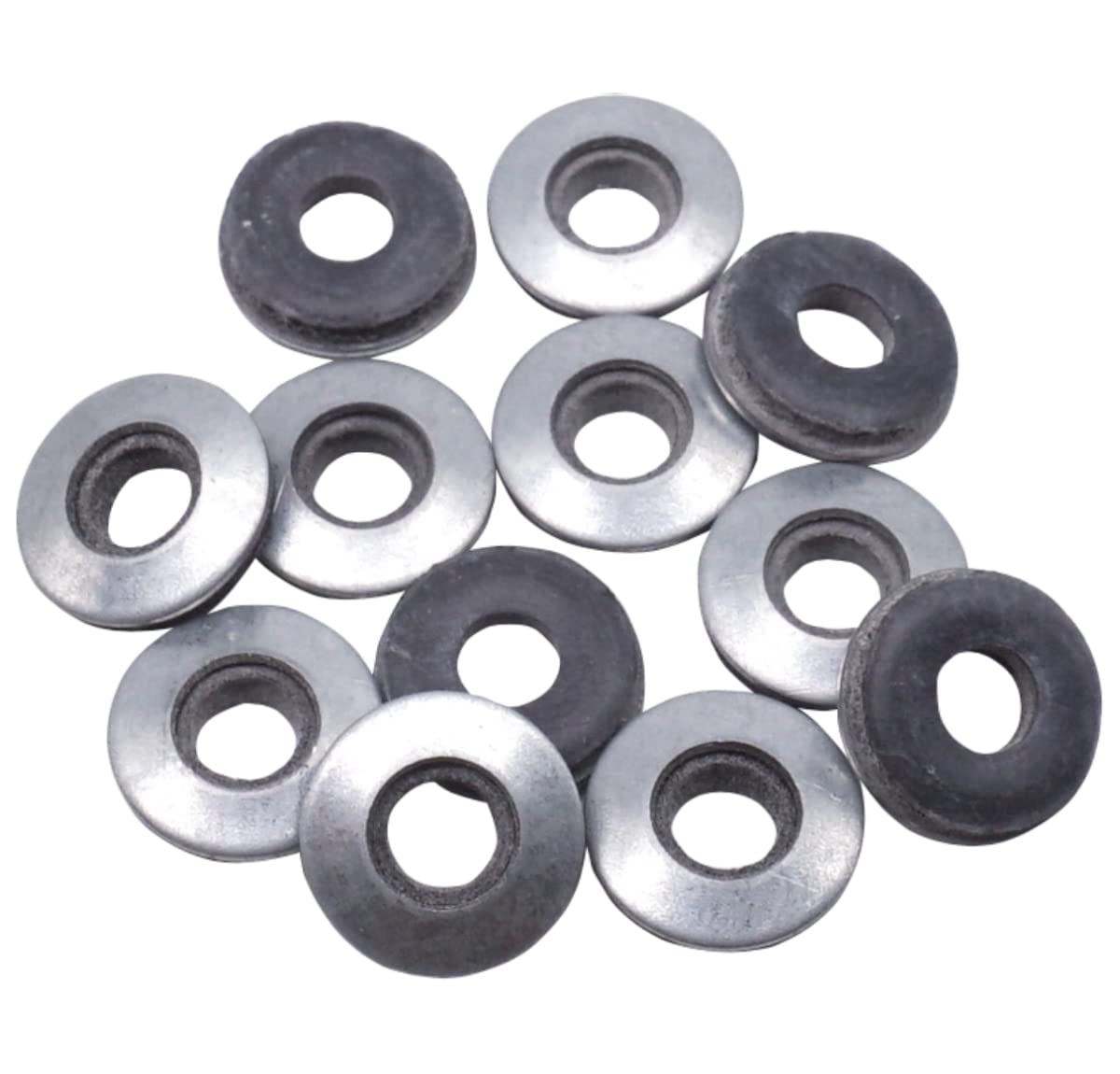 SKIR'CO (Pack of 150 pcs) Zinc Plated M12 Washers With EPDM Rubber, Bonded Sealing Washers, Round Metal Washer (150, M12)