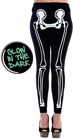 Banned Glow In The Dark Skeleton Leggings Uk 14 Us 10 Eu 40 Black Amazon Ca Clothing Accessories