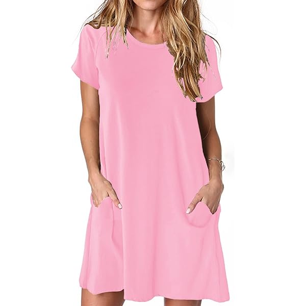Women's Short Sleeve Lace Hem T-Shirt Loose Dress with Pockets Round Neck Casual Loose Plus Size Dresses Green at Amazon Women's Clothing store Women's Short Sleeve Lace Hem T-Shirt Loose Dress with Pockets Round Neck Casual Loose Plus Size Dresses Green at Amazon Women's Clothing store