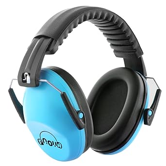 Amazon Fnova 防音イヤーマフ 遮音値26db プロテクター フリーサイズ 折りたたみ型 子供用 自閉症 聴覚過敏 騒音対策 勉強等様々な用途に ブルー 安全イヤーマフ 産業 研究開発用品 通販
