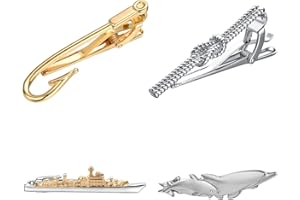 RunootPR Silver Gold Black Tie Clip Set for Men Unique 4Pcs Tie Clips Personalized Party Wedding Birthday Jewelry Gift