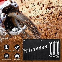 IRONCUBE Flex Head Ratcheting Wrench Set, 12-Piece