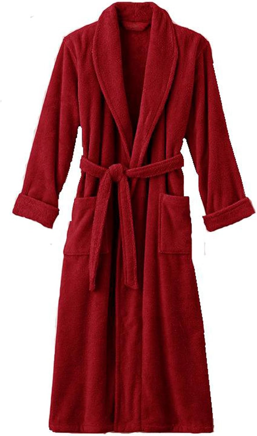 XXL Red Velour Terry Bathrobe. Heavy 22oz Full Length 52 Inches. at Amazon Men’s Clothing store