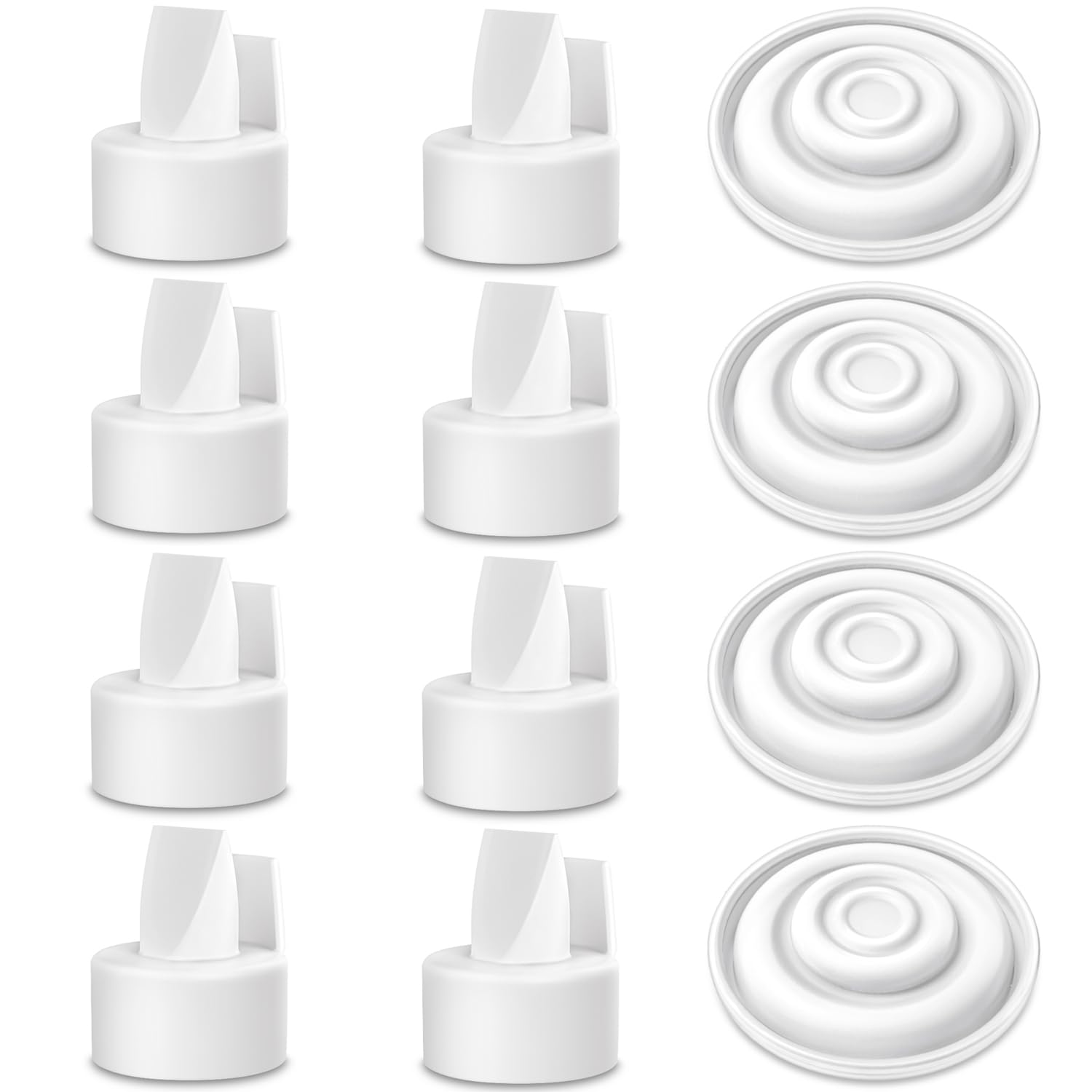 Photo 1 of [12-Count] Papablic Pump Parts Compatible with Spectra S1, S2 and 9 Plus, Incl 8-Count Duckbill Valves for Spectra and Medela Pump in Style, 4-Count Silicone Membrane for Spectra Backflow Protector