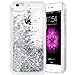 Caka 6S Plus Case, 8 Plus Glitter Case Girly Flowing Liquid Bling Glitter Sparkle Soft TPU Case for 6 Plus 6S Plus 7 Plus 8 Plus (5.5 inch) (Silver)