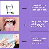 HouChanges Stainless Steel Tongue Scraper U Shape for Fresh Breath view 5