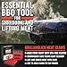 Grillaholics BBQ Meat Shredder Claws - Wolverine Style Ultra-Sharp Blades Quickly Lift Handle & Shred Meats - Best Dishwasher Safe Bear Claw Pulled Pork Meat Shredders in BBQ Grill Accessories (Red)