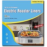 10 ×Electric Roaster Liners 34 x 18 Inch Disposable Roaster Liners Fits 16, 18, 22 Quarts Roasters, Roasting Pan Liners Cooking Bags for Immediate Cleanup