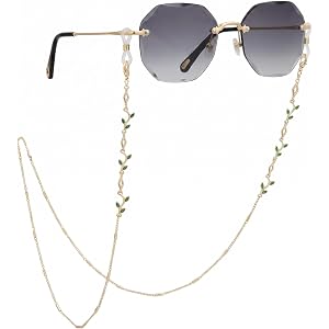 CheailoSckny Glasses Chain for Women, 14K Gold Duck Eyeglass Chain Strap for Sunglasses, Stylish Eyewear Holder Necklace