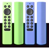 [2 Pack] Silicone Protective Cover for NVIDIA Shield TV Pro/4K HDR Remote Controller Series, Light Weight Kids-Friendly Silicone Skin Anti-Slip/Shockproof with Hand Strap (GlowBlue &amp; Glowgreen)