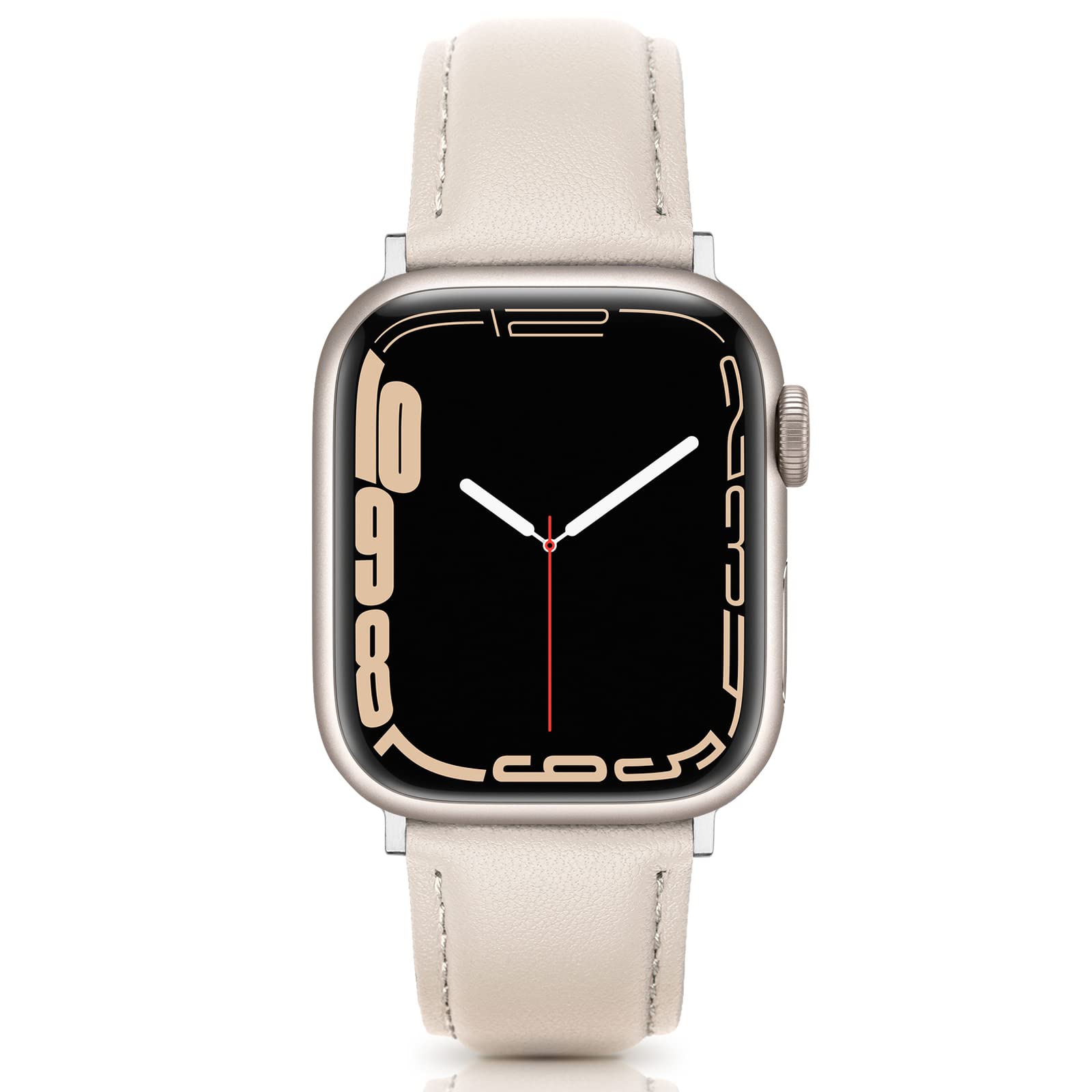 EDIMENS Leather Strap Compatible for Apple Watch 38mm 40mm 41mm 42mm(Series 10), Genuine Leather Sport Casual Wristband Compatible with iWatch Series 10 9 8 7 6 5 4 3 2 1 SE Sports & Edition Men Women