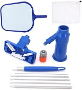 Shineyoo Pool Vacuum Cleaner Kit with 5 Poles, Brushes & Net view 2