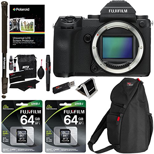 Fujifilm-GFX-50S-Medium-Format-Mirrorless-Camera-Body-Only-Fujifilm-Elite-64-GB-SDXC-UHS-I-2-Pack-Ritz-Gear-Camera-Case-and-Accessory-Bundle