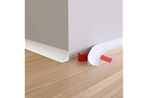 8 Meters TPE Flexible Quarter Round Molding Trim, Self Adhesive Baseboard Molding Trim White, Wall Caulk Trim, Peel and Stick