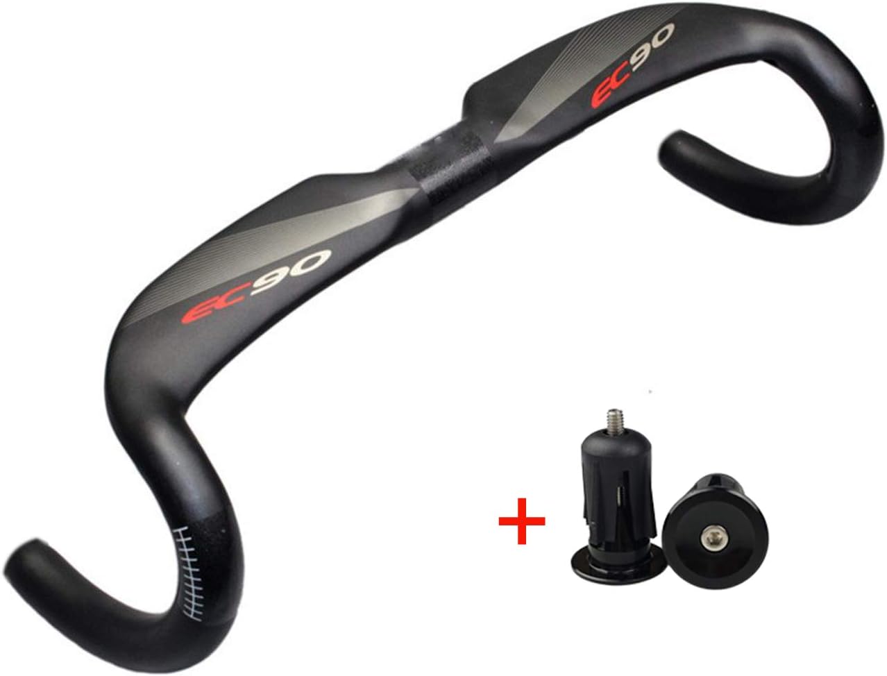 EC90 Road Bike Drop Bar UD Matte Full Carbon Handlebar Cycling Bent Bar, Internal Rounting Bike Bent Bars 31.8mm Clamp Diameter 400/420/440mm Length，Bicycle Handlebar Cycling Parts