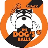 The Dog's Balls Dog Tennis Balls Orange Medium 12 Pack Non Abrasive Felt view 9