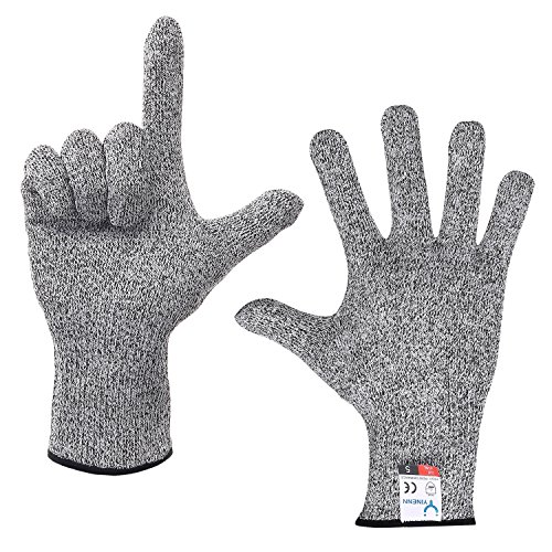 YINENN Cut Resistant Gloves with High Performance Level 5 Hand Protection,Food Grade Safety Gloves for Oyster Shucking,Fish Fillet Processing,Mandolin Slicing,Meat Cutting,Wood Carving-2 Pairs(Medium)