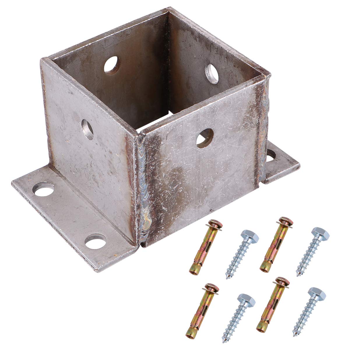 ULTECHNOVO Fence Post Base Fence Post Mount Concrete Deck Base Post for