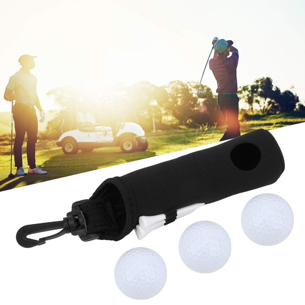Vitdipy Golf Ball Bag, Portable Mini Golf Ball Storage Bag Holds 3 Balls for Golf Accessories