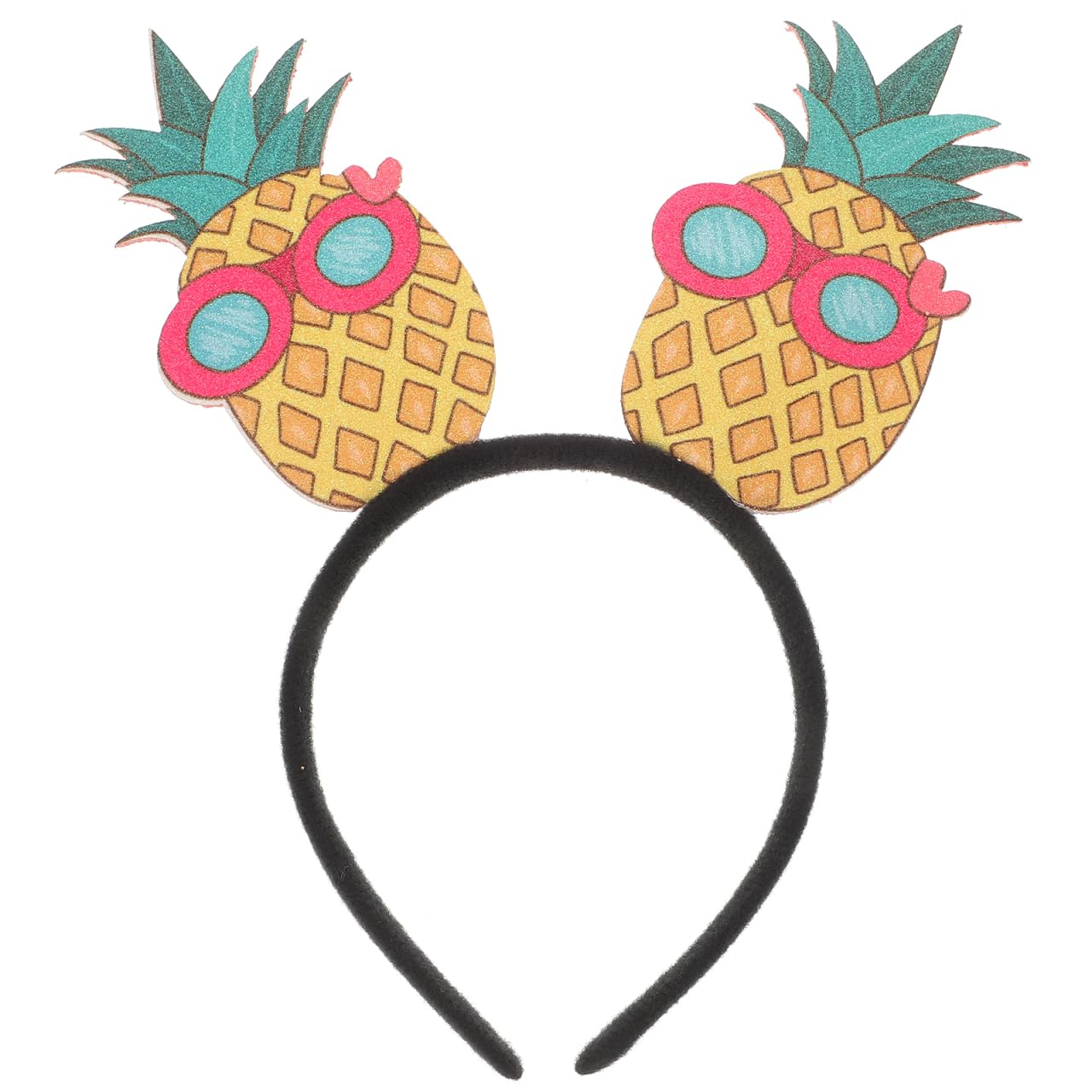 Vaguelly Hawaiian Headband Summer Pineapple Luau Party Hair Hoop for Women Girls Flexible Comfortable Fit Cosplay Hair Accessories